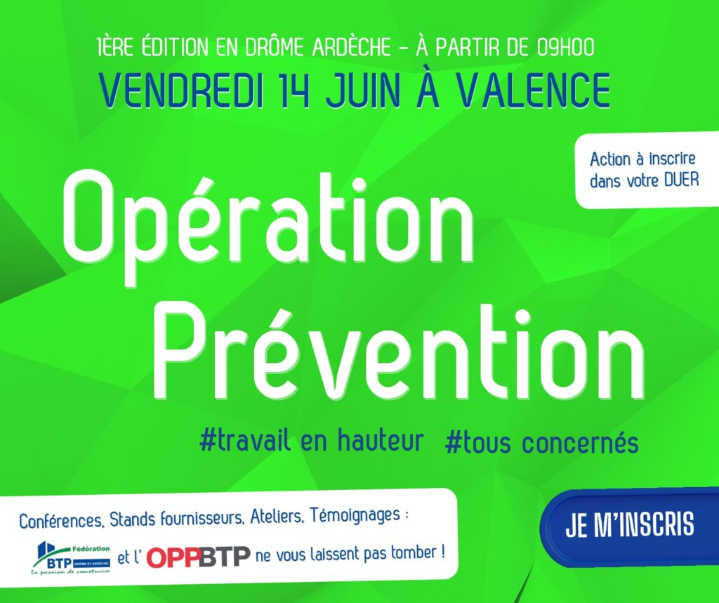 FORMACAN à la journée “Opération Prévention” de la Fédération du BTP 07/26 et OPPBTP